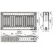 Стальной панельный радиатор отопления OPTIMUM 500x1800 мм универсальное подключение класс 22 000022036 2 из 4