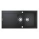 Раковина на кухню керамічна прямокутна GROHE 1000мм x 500мм чорний із сифоном 31646AP0 3 з 5