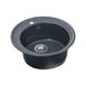 Мийка для кухні гранітна кругла PLATINUM 510 YARA 510x510x180мм без сифону сіра PLS-A24806 3 з 5