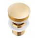 Донний клапан натискний для раковини YOKA із переливом латунь 1 1/4" глянцевий золотий BK.POP-14-ZP-GLD 3 з 4