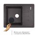 Кухонна мийка композитна прямокутна LIDZ BLA-03 435мм x 620мм чорний без сифону LIDZBLA03620435200 3 з 4