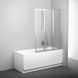 Шторка для ванны стеклянная RAVAK BEHAPPY II VS3 130 универсальная трехсекционная складная 140x130см прозрачная 3мм профиль сатин 795V0U00Z1 3 из 4