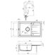 Мойка для кухни гранитная прямоугольная DEANTE Corio&Boro 670x440x175мм с сифоном с комплектом серая ZRCB2113 2 из 2
