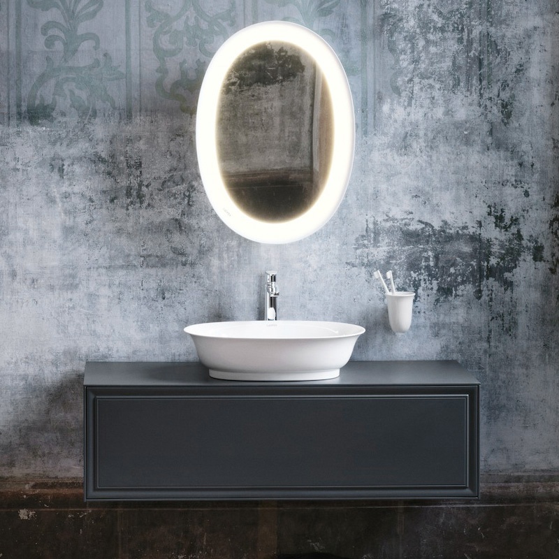 Дзеркало у ванну LAUFEN THE NEW CLASSIC 70x50см із LED підсвіткою овальне H4060700850001