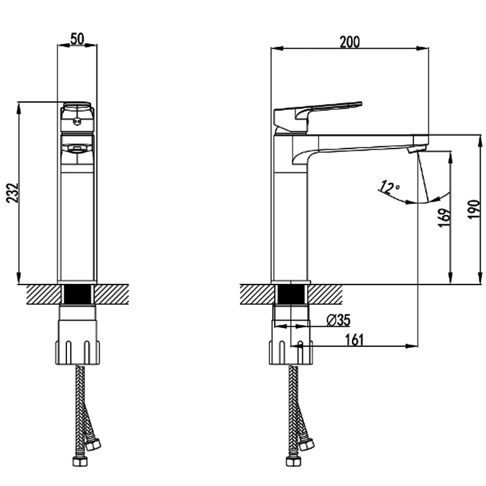 Змішувач для умивальника із високим виливом PRIMERA Frame хром латунь 11220010