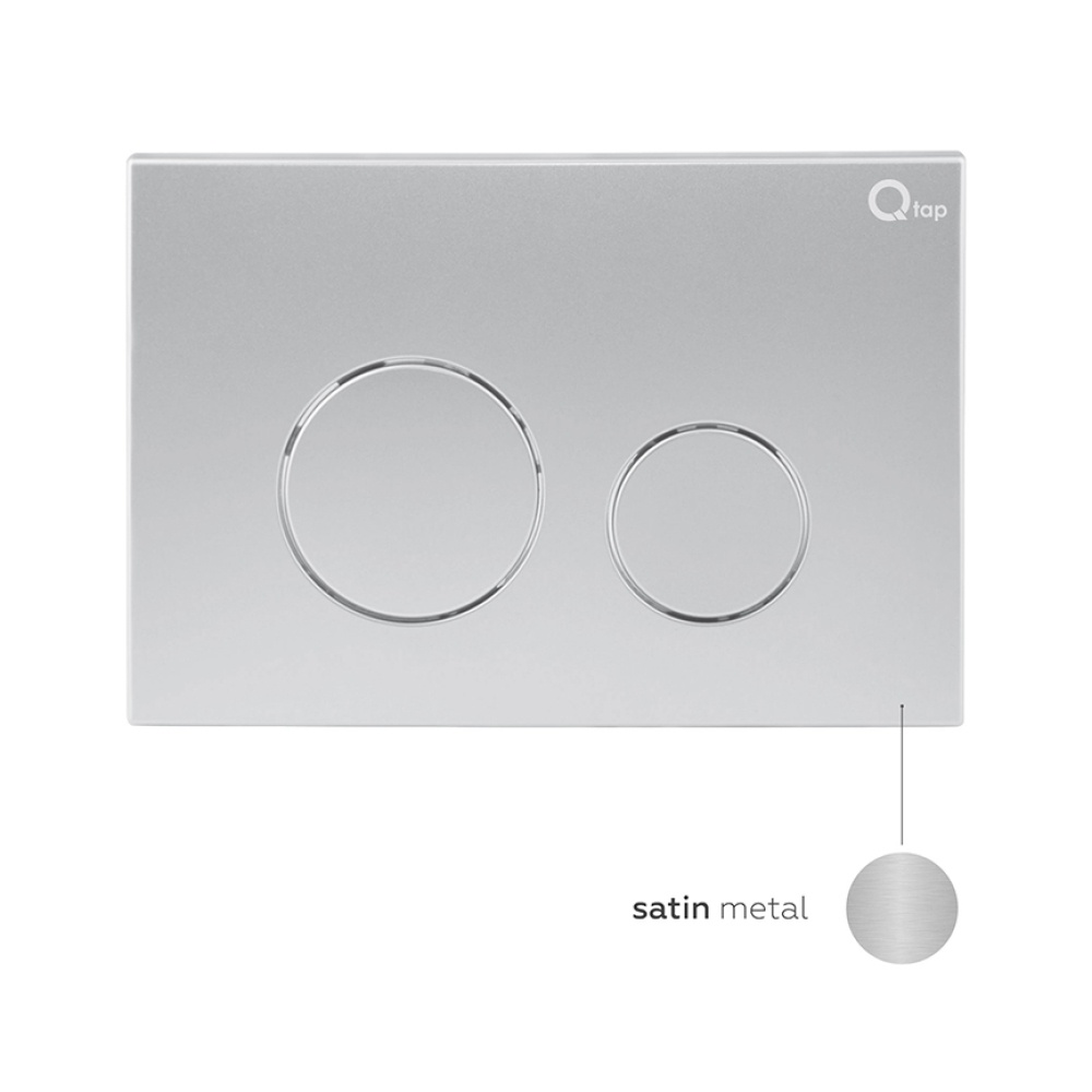 Комплект інсталяції Q-TAP Nest/Robin кнопка сатин безобідковий унітаз Q-TAP з кришкою мікроліфт дюропласт QT044RO36910