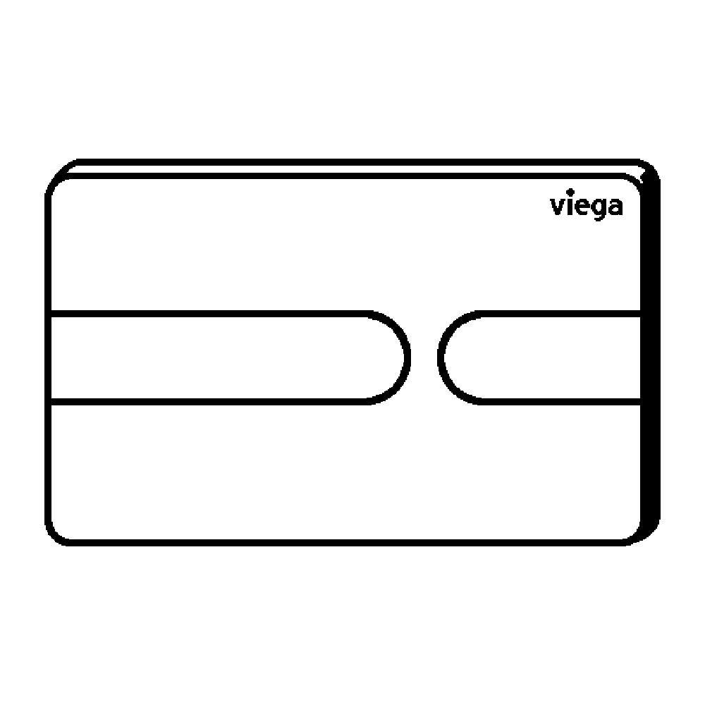 Кнопка слива для инсталляции VIEGA Prevista Visign for Style 23 773175 пластиковая двойная глянцевая черная 000019079