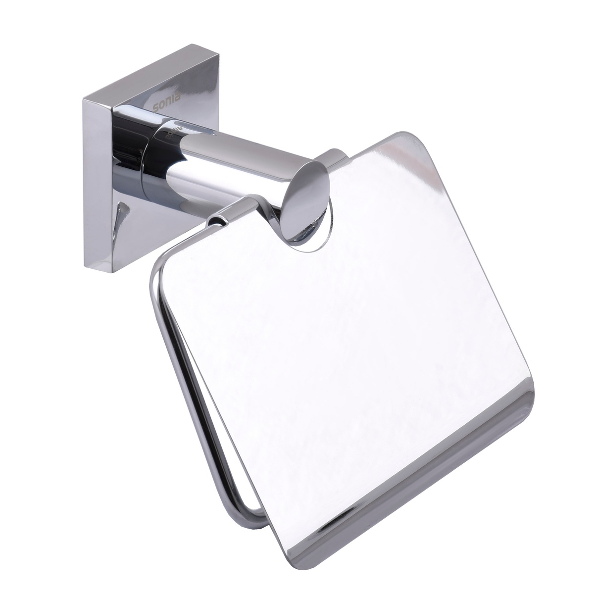 Держатель для туалетной бумаги с крышкой SONIA LINE 181230 прямоугольный металлический хром 000026860