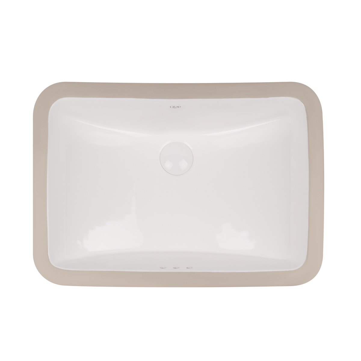 Умивальник врізний для ванної під стільницю 535мм x 370мм Q-TAP Stork білий прямокутна QT15116032W