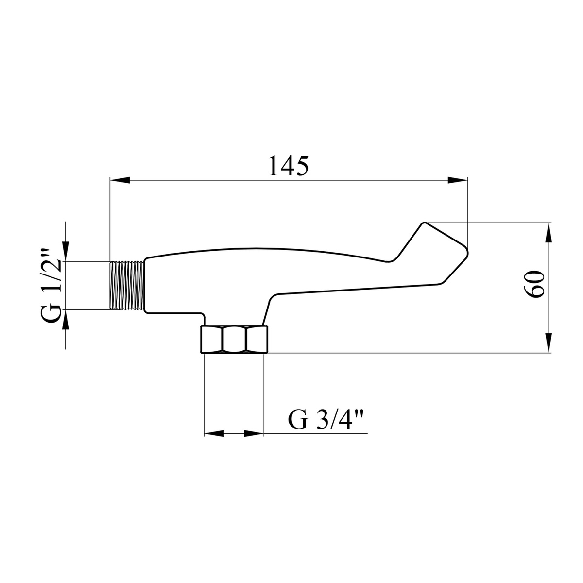 Тримач для ручної душової лійки KRONER KRM-C919 металевий хром CV027220
