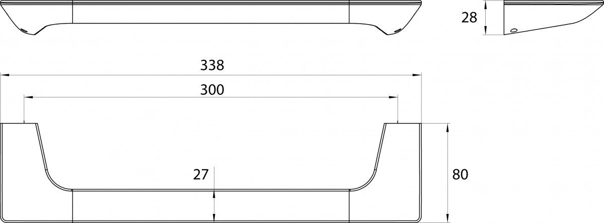 Поручень настенный прямой для ванной EMCO Art хром 1670 001 30