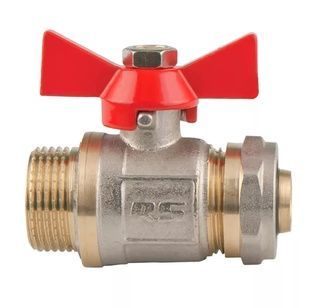 Кран шаровой обжимной WEG 3/4" нр-обжим 20мм PN10бар SQ-1001728