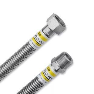 Шланг гнучкий для підключення газу ECO-FLEX Стандарт зв-вн 1/2"x1/2" 150 см нержавіюче обплетення G1FM150