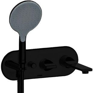 Внешняя часть смесителя без скрытой части BOSSINI Apice черный металл 337x120мм Z00557000094005