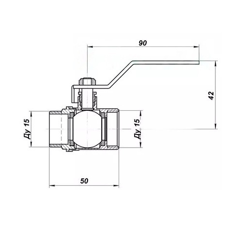 Кран кульовий STA 1/2" вн-зв PN16бар Ц2701