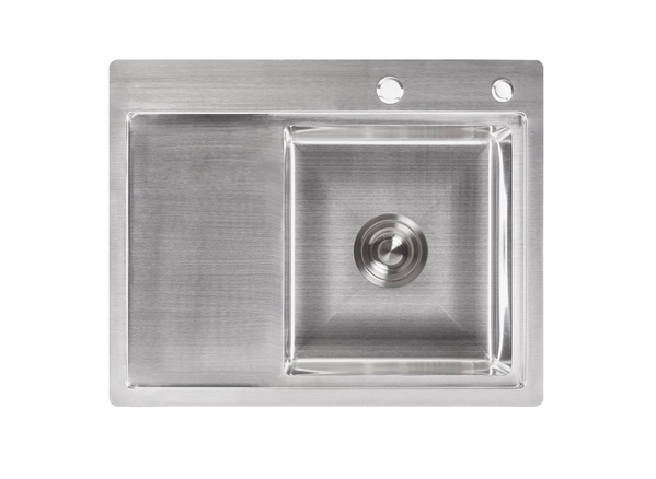 Кухонна мийка сталева прямокутна врізна під стільницю LIDZ 500мм x 630мм матова 3мм із сифоном LIDZH6350RBRU3008