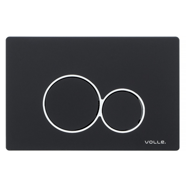 Кнопка слива для инсталляции VOLLE VISO EVO пластиковая двойная матовая чорная 222123