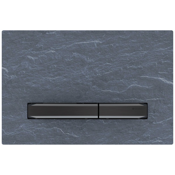 Кнопка слива для инсталляции GEBERIT Sigma50 натуральный камень двойная глянцевая серая 115.671.JM.2