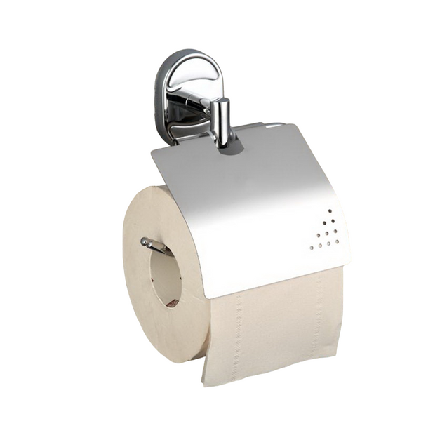 Тримач для туалетного паперу із кришкою FRAP F1903 округлий металевий хром