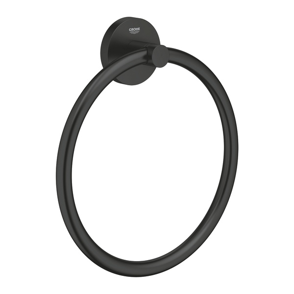 Держатель-кольцо для полотенец GROHE QuickFix Start 180мм округлый металлический черный 411742430