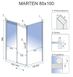 Кабина для душа прямоугольная угловая без поддона REA MARTEN 80x100x190см прозрачное стекло 6мм профиль хром REA-K4000 2 из 9