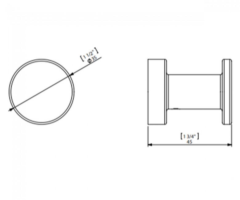 Крючок настенный одинарный SONIA Tecnoproject 116881 округлый металлический хром