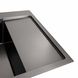 Мойка для кухни из нержавеющей стали прямоугольная PLATINUM Handmade L 650x500x230мм глянцевая 1мм черная с сифоном PLS-A37030 6 из 6