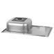 Мийка для кухні із нержавіючої сталі прямокутна WEZER 780x480x180мм матова 0.8мм із сифоном 7848(0,8)S 4 з 7