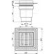 Трап для душу ALCAPLAST 150x150мм вертикальний випуск сатин APV13 2 з 2