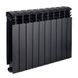 Біметалічний радіатор опалення KOER KR.100BI-500 Ultra Black 570x80 мм бокове підключення секційний KR5132 продаж від 10шт 1 з 2