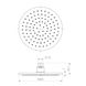 Настельна кругла лійка для верхнього душу IMPRESE 200мм хром латунь S200B 2 з 2