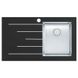 Кухонна мийка сталева прямокутна APELL Pura 870мм x 510мм чорний 1мм із сифоном PU861ILBC 1 з 2