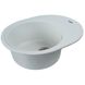 Мийка для кухні гранітна овальна PLATINUM 6250 SOUL 620x500x220мм без сифону біла PLS-A25086 3 з 6