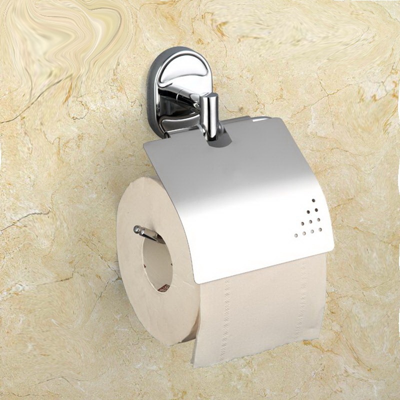 Держатель для туалетной бумаги с крышкой FRAP F1903 округлый металлический хром