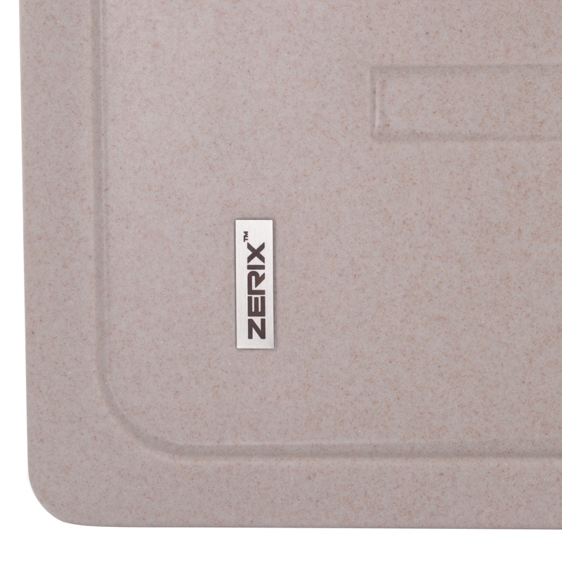 Мойка для кухни гранитная прямоугольная ZERIX ZS-6243S-06 620x435x200мм с сифоном бежевая ZX4573