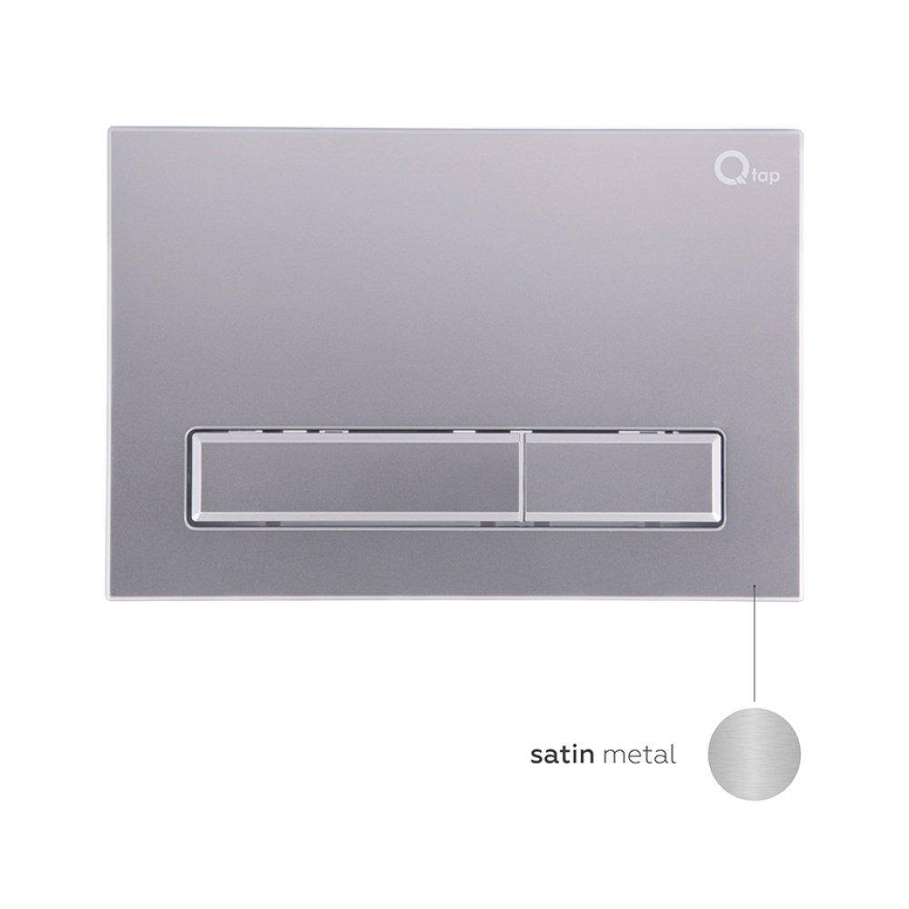 Кнопка слива для инсталляции Q-TAP Nest пластиковая двойная матовая сатин QT0111M08382SAT