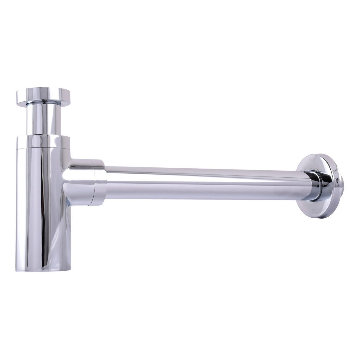 Сифон для умывальника GLOBUS LUX GSB-32-125-00 колбовый латунь впуск 1 1/4" выпуск горизонтальный хром 000027618