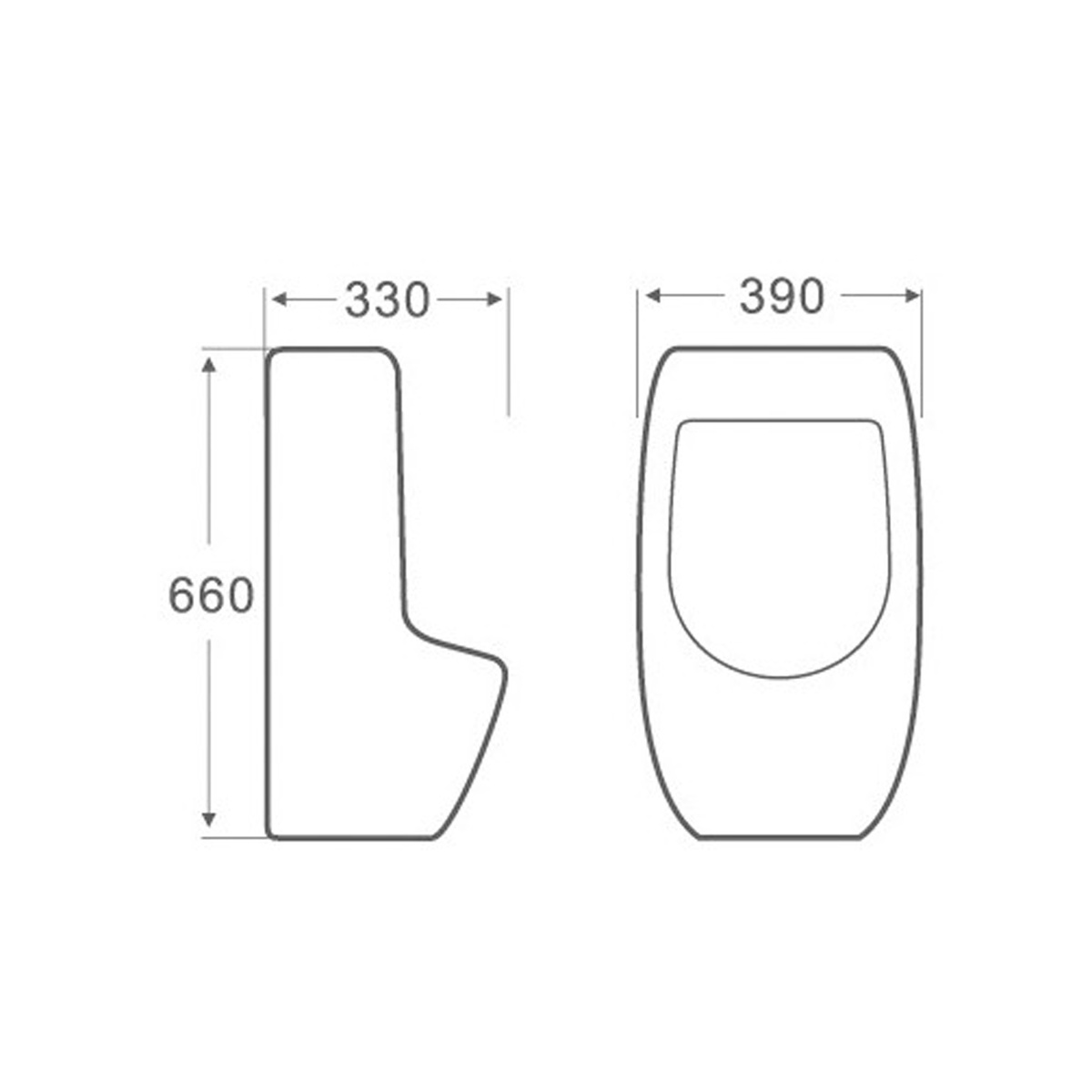 Писсуар подвесной Q-TAP Crow белый c наружным подводом воды QT0588112HW