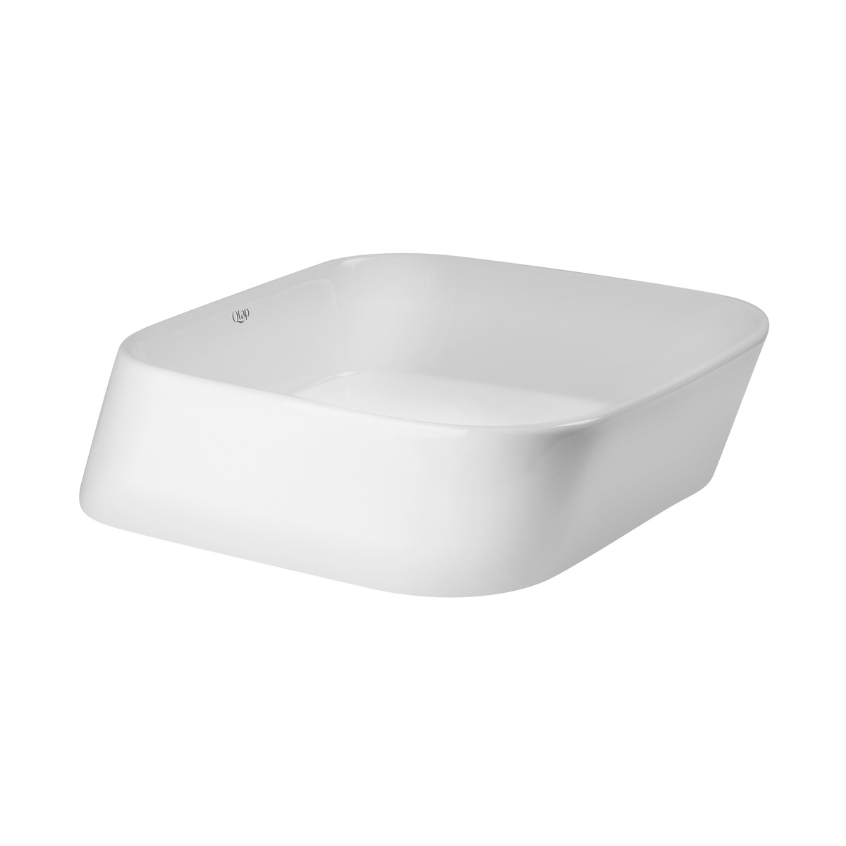 Умывальник накладной на столешницу для ванной 400мм x 355мм Q-TAP Scorpio белый прямоугольная QT14112241W