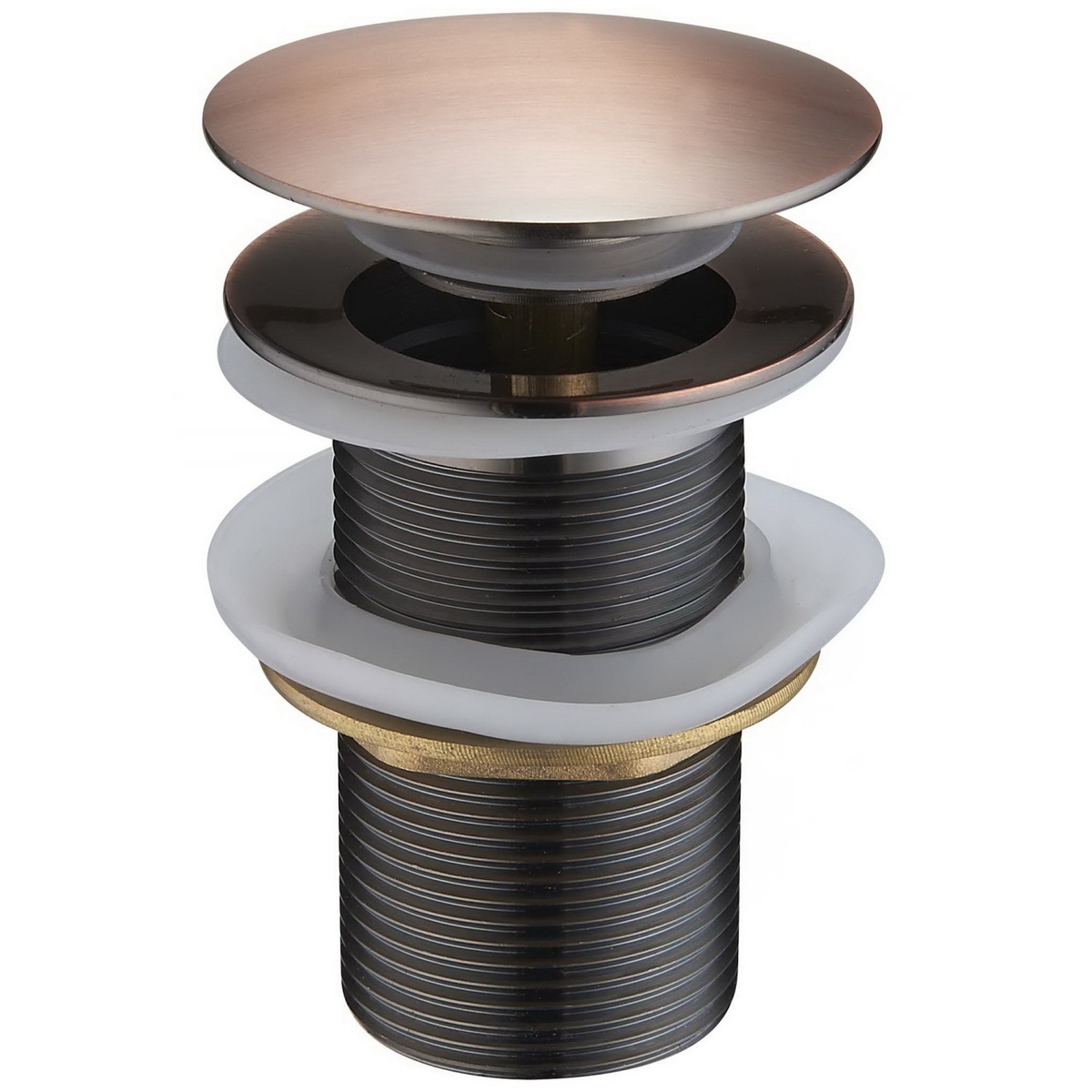 Донний клапан натискний для раковини MEXEN без переливу латунь 1 1/4" матований бронзовий MEX-79910-45