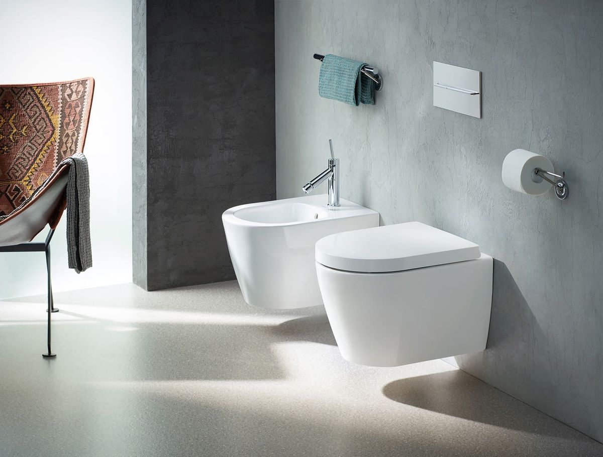 Унітаз підвісний безобідковий білий DURAVIT Me by Starck із сидінням з мікроліфтом 2530090000/0020190000