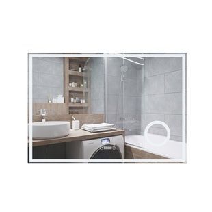 Дзеркало прямокутне для ванної Q-TAP Stork 70x100см із підсвіткою сенсорне увімкнення QT1578142270100W