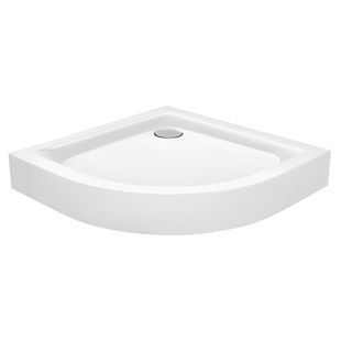 Поддон для душевой кабины Q-TAP Uniarc 100x100x15см полукруглый акриловый c сифоном белый UNIA301115