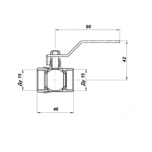 Кран кульовий STA 1/2" вн-вн PN16бар Ц2700