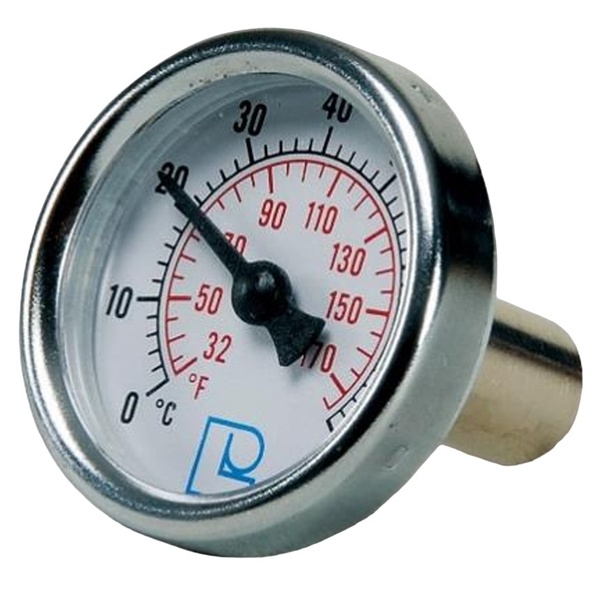 Термометр занурювальний LUXOR 80°C із заднім підключенням 1/2" корпус Ø40 мм 68559852