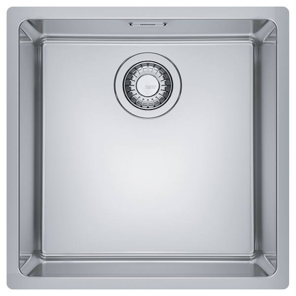Мийка для кухні із нержавіючої сталі квадратна врізна під стільницю FRANKE Maris MRX 110-40 440x440x180мм глянцева 0.8мм без сифону 122.0598.646