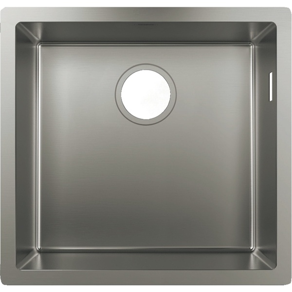 Мийка для кухні із нержавіючої сталі квадратна HANSGROHE S71 S719-U400 450x450x190мм матова 1мм без сифону 43425800