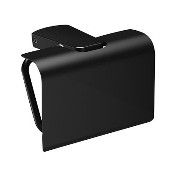 Держатель для туалетной бумаги с крышкой CREABATH S6 192342 прямоугольный металлический черный