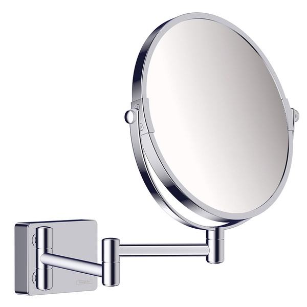 Косметическое зеркало HANSGROHE AddStoris круглое подвесное металлическое хром 41791000