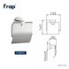 Тримач для туалетного паперу із кришкою FRAP округлий із нержавіючої сталі сатин F30103 6 з 6